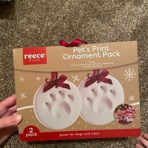Pet's Print Ornament Pack - Red and White